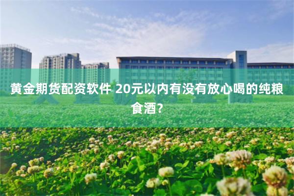 黄金期货配资软件 20元以内有没有放心喝的纯粮食酒？
