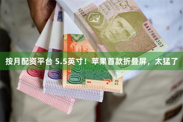 按月配资平台 5.5英寸！苹果首款折叠屏，太猛了