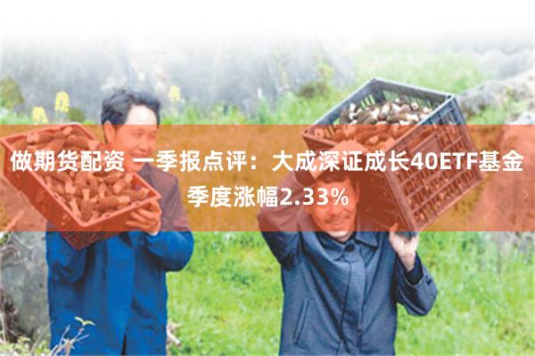 做期货配资 一季报点评：大成深证成长40ETF基金季度涨幅2.33%