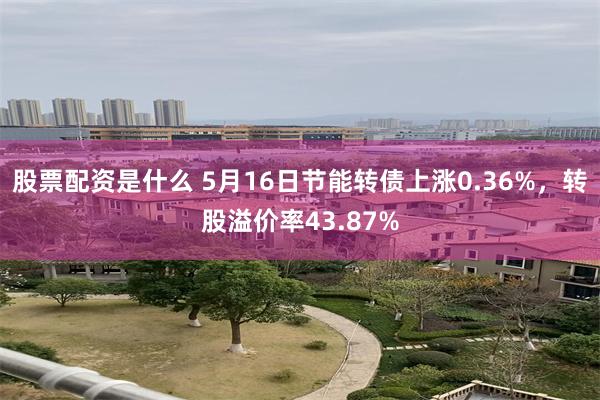 股票配资是什么 5月16日节能转债上涨0.36%，转股溢价率43.87%