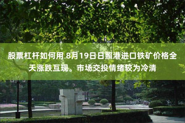 股票杠杆如何用 8月19日日照港进口铁矿价格全天涨跌互现。市场交投情绪较为冷清